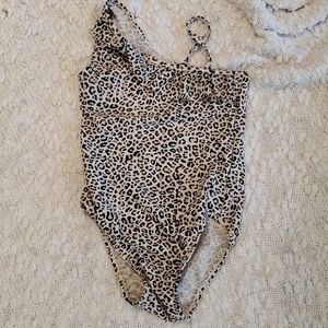 Leopard print bathing suit